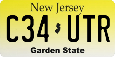 NJ license plate C34UTR