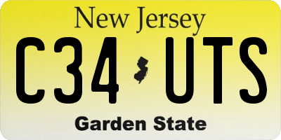 NJ license plate C34UTS