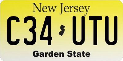 NJ license plate C34UTU
