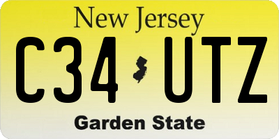 NJ license plate C34UTZ