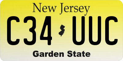 NJ license plate C34UUC