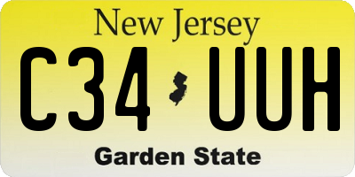NJ license plate C34UUH