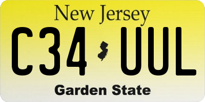 NJ license plate C34UUL