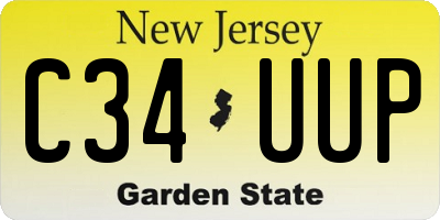 NJ license plate C34UUP