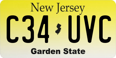 NJ license plate C34UVC
