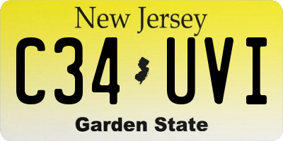 NJ license plate C34UVI