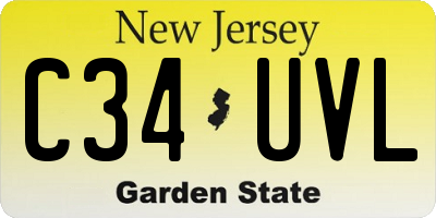 NJ license plate C34UVL