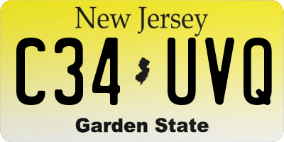 NJ license plate C34UVQ
