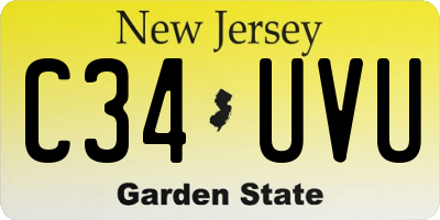 NJ license plate C34UVU