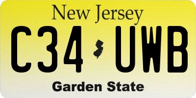 NJ license plate C34UWB
