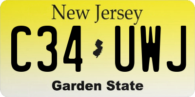 NJ license plate C34UWJ