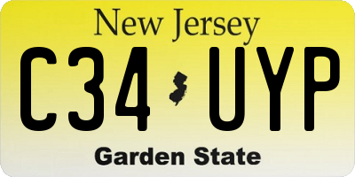 NJ license plate C34UYP