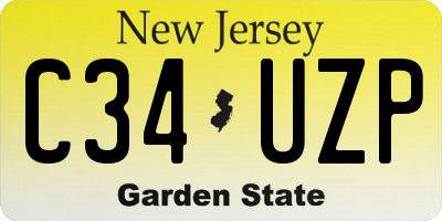 NJ license plate C34UZP