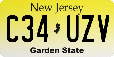 NJ license plate C34UZV
