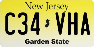 NJ license plate C34VHA