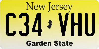NJ license plate C34VHU