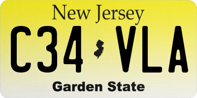 NJ license plate C34VLA