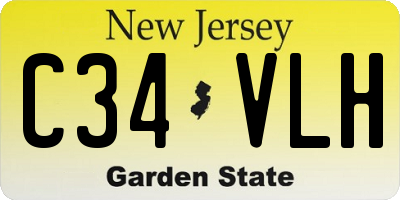 NJ license plate C34VLH