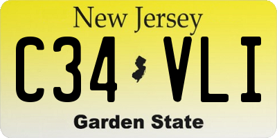 NJ license plate C34VLI