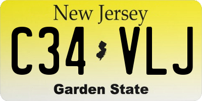NJ license plate C34VLJ