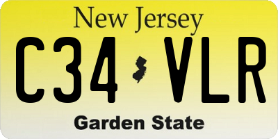 NJ license plate C34VLR