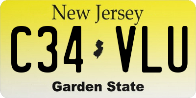 NJ license plate C34VLU