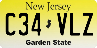 NJ license plate C34VLZ