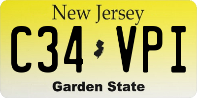 NJ license plate C34VPI