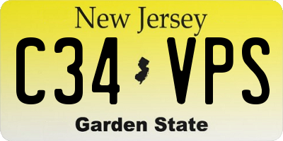 NJ license plate C34VPS