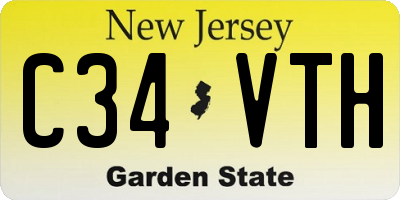 NJ license plate C34VTH