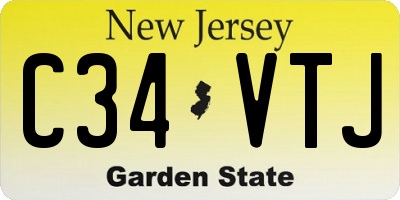 NJ license plate C34VTJ
