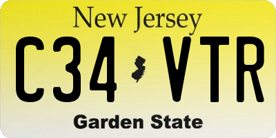 NJ license plate C34VTR