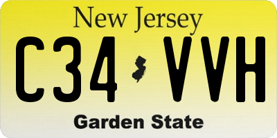 NJ license plate C34VVH