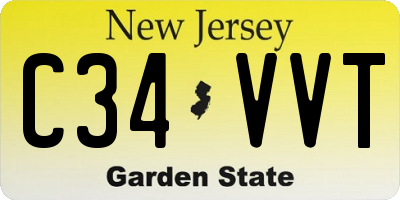 NJ license plate C34VVT