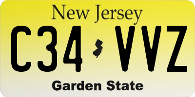 NJ license plate C34VVZ