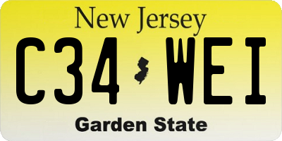 NJ license plate C34WEI