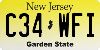 NJ license plate C34WFI