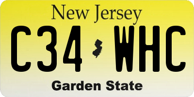 NJ license plate C34WHC