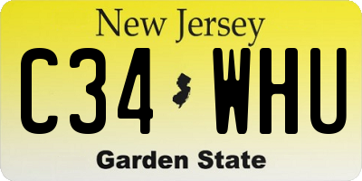 NJ license plate C34WHU