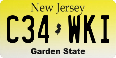 NJ license plate C34WKI