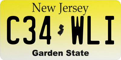 NJ license plate C34WLI