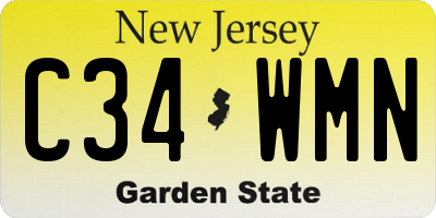 NJ license plate C34WMN
