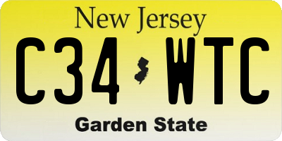 NJ license plate C34WTC