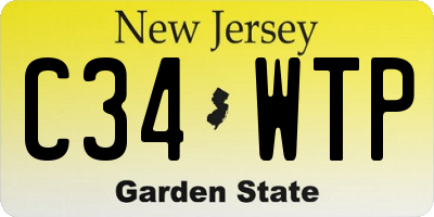 NJ license plate C34WTP
