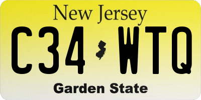 NJ license plate C34WTQ