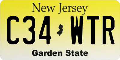 NJ license plate C34WTR