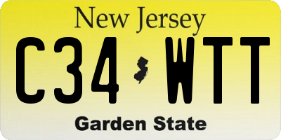 NJ license plate C34WTT
