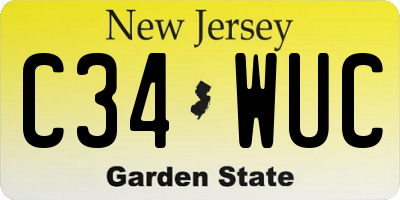 NJ license plate C34WUC