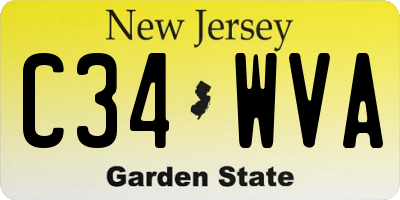 NJ license plate C34WVA