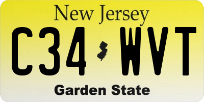 NJ license plate C34WVT